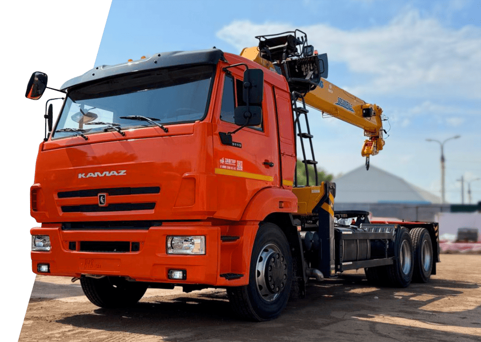 Тягач КАМАЗ 65116 с КМУ XCMG